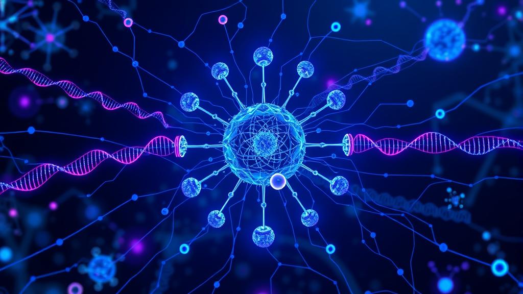 Agentic Omics architecture showing LLM orchestrating domain-specific biological AI models