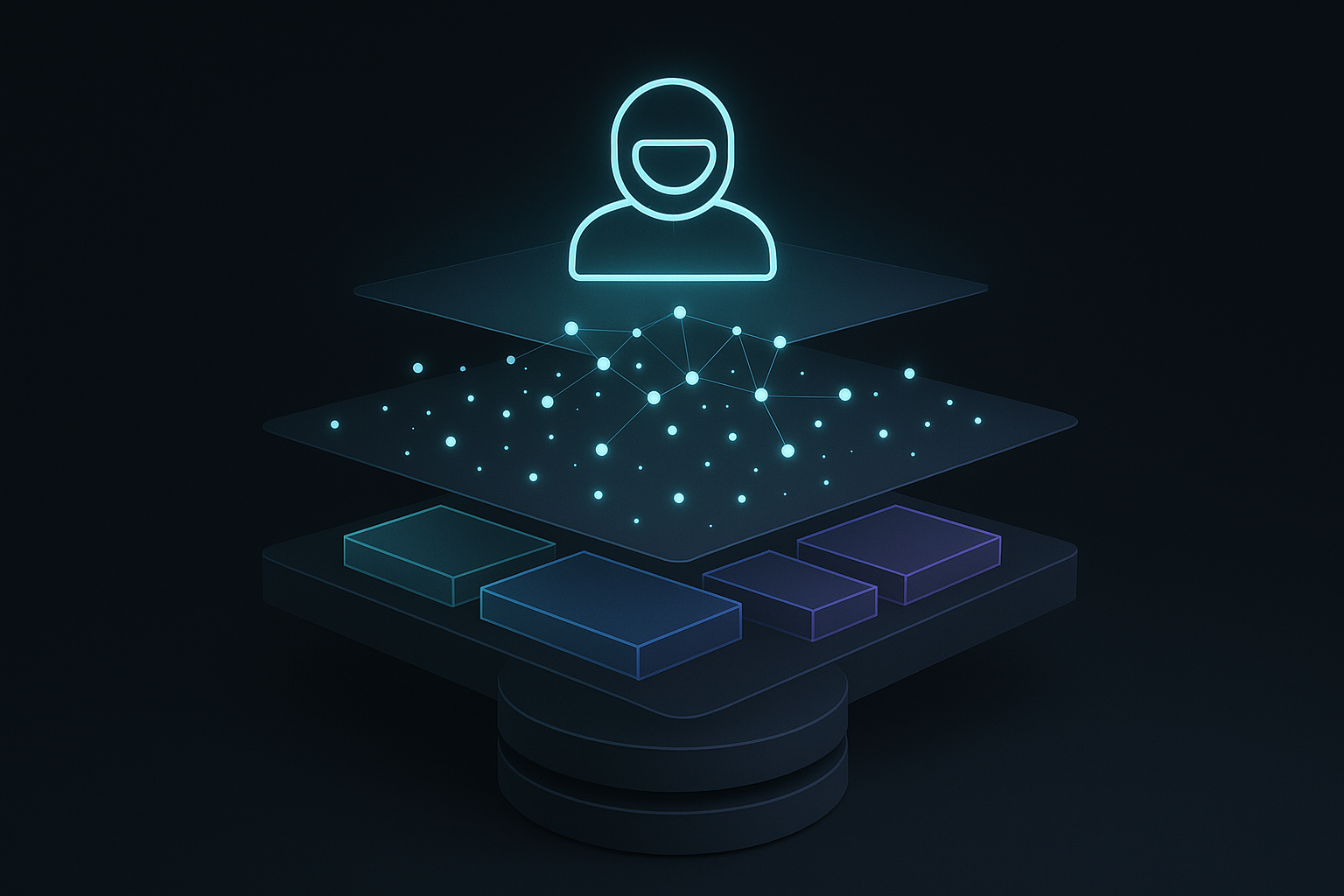 Abstract architecture of embeddings, ANN indexes, storage layers, and AI agents